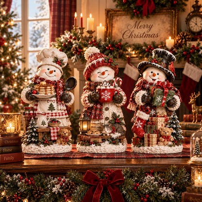 🥞 Christmas Morning Snowmen Collection | 3 Cozy Holiday Characters