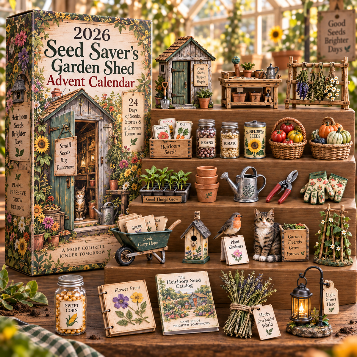 🎄 2026 Seed Saver’s Garden Shed Advent Calendar 🌱 – 24 Days of Gardening Surprises