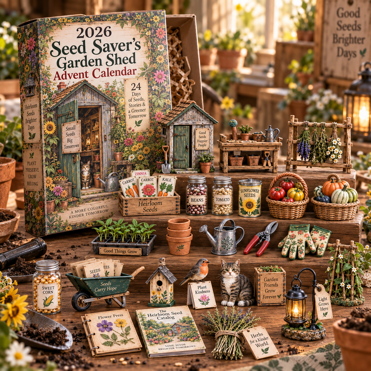 🎄 2026 Seed Saver’s Garden Shed Advent Calendar 🌱 – 24 Days of Gardening Surprises