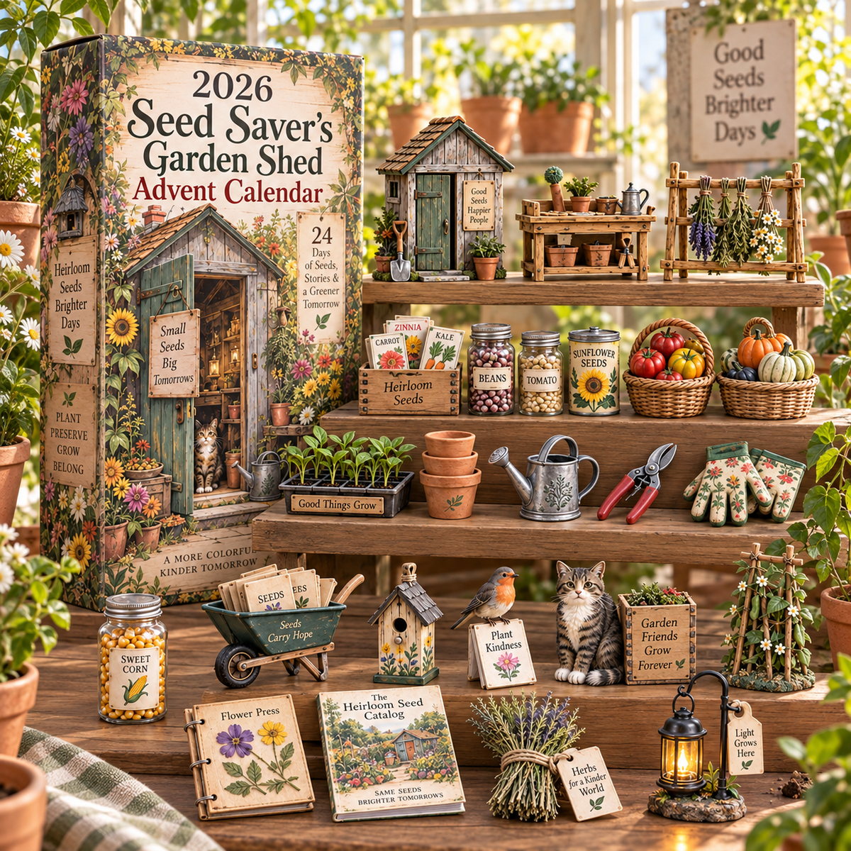 🎄 2026 Seed Saver’s Garden Shed Advent Calendar 🌱 – 24 Days of Gardening Surprises