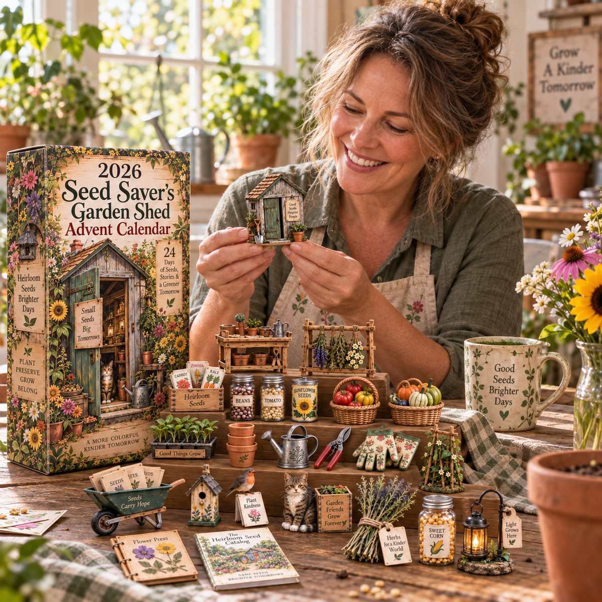 🎄 2026 Seed Saver’s Garden Shed Advent Calendar 🌱 – 24 Days of Gardening Surprises