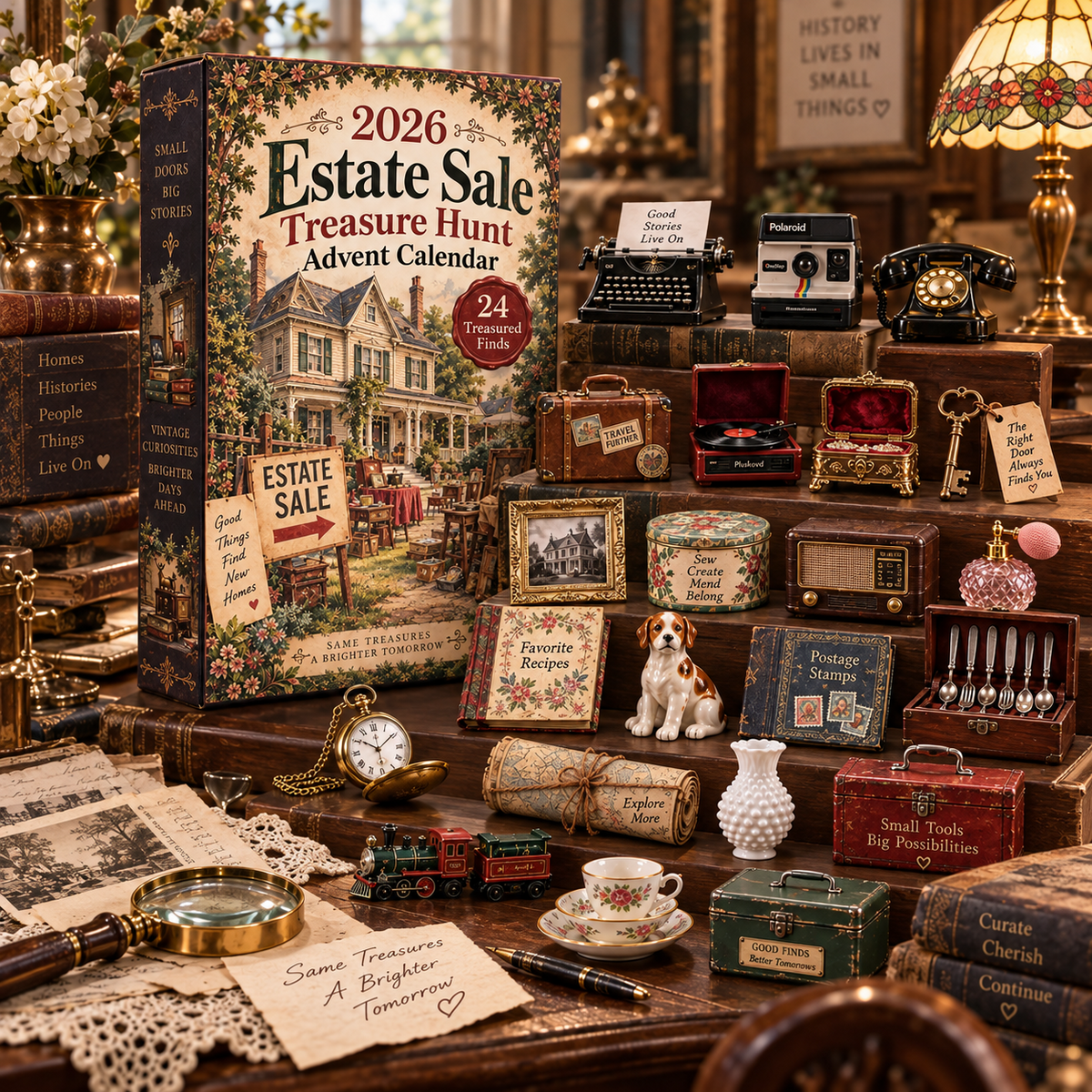 🎄 2026 Estate Sale Treasure Hunt Advent Calendar 🏡🔎 – 24 Days of Vintage Finds & Surprises