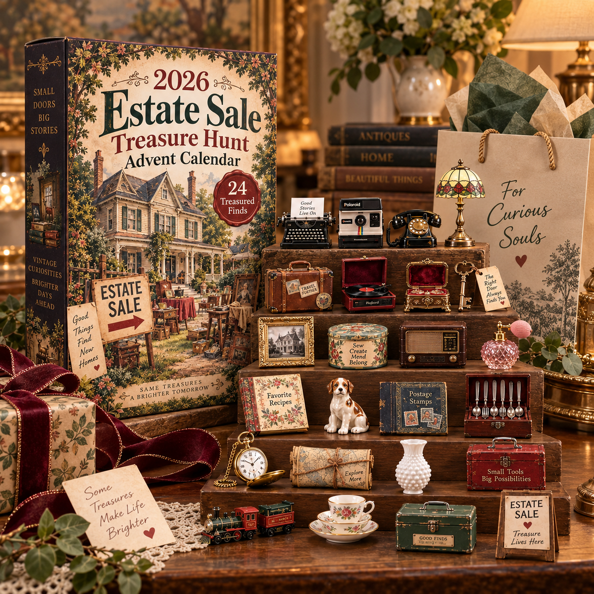 🎄 2026 Estate Sale Treasure Hunt Advent Calendar 🏡🔎 – 24 Days of Vintage Finds & Surprises