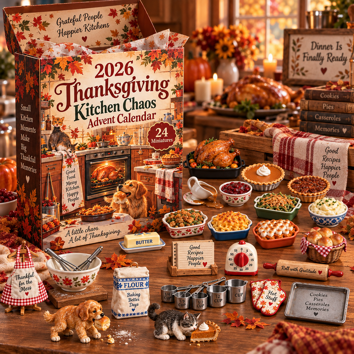 🦃 2026 Thanksgiving Kitchen Chaos Advent Calendar 🍂 – 24 Days of Festive Cooking Surprises