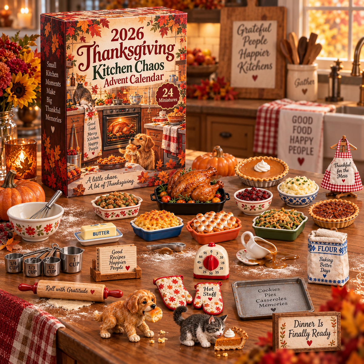 🦃 2026 Thanksgiving Kitchen Chaos Advent Calendar 🍂 – 24 Days of Festive Cooking Surprises