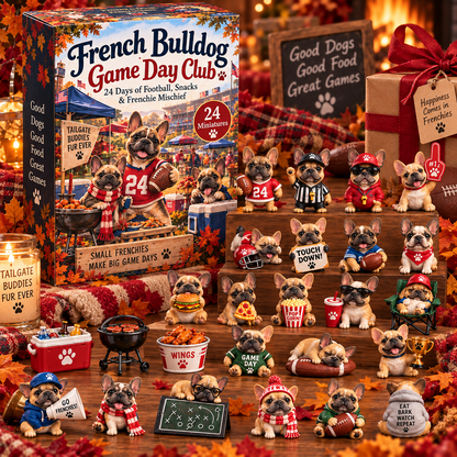 2026 French Bulldog Game Day Club Advent Calendar 🐶🏈 – 24 Days of Sports-Themed Surprises