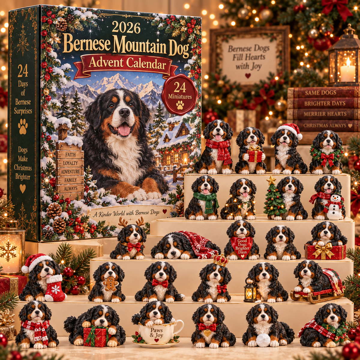 🐶 2026 Bernese Mountain Dog Advent Calendar – 24 Days of Adorable Dog Collectibles