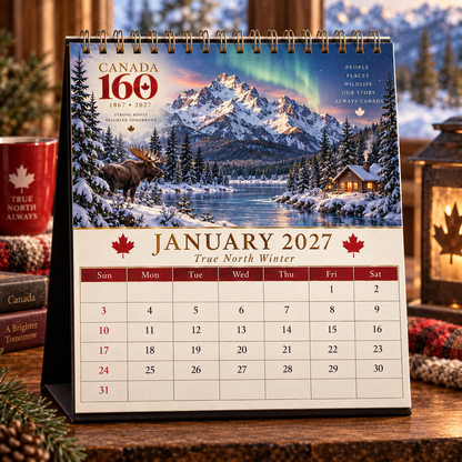Canada 160 Calendar 2027 🇨🇦 | 12 Scenic Designs Celebrating Canada’s Landscapes, Wildlife & Iconic Places