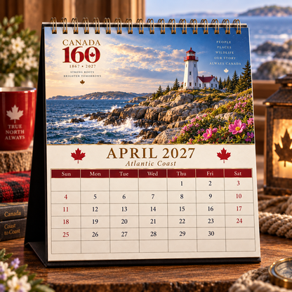Canada 160 Calendar 2027 🇨🇦 | 12 Scenic Designs Celebrating Canada’s Landscapes, Wildlife & Iconic Places