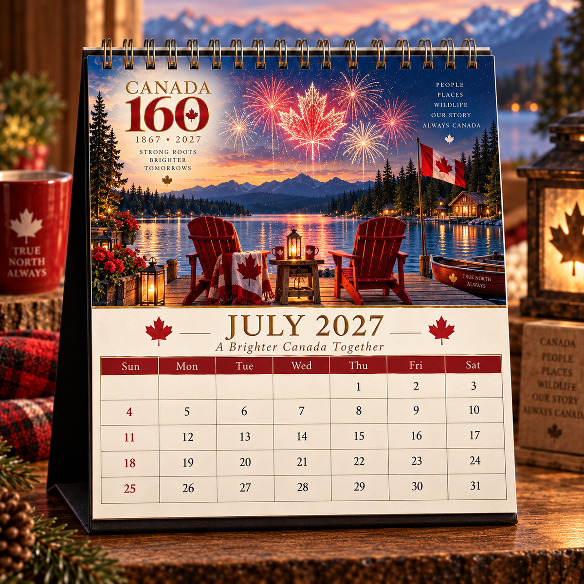 Canada 160 Calendar 2027 🇨🇦 | 12 Scenic Designs Celebrating Canada’s Landscapes, Wildlife & Iconic Places