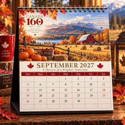 Canada 160 Calendar 2027 🇨🇦 | 12 Scenic Designs Celebrating Canada’s Landscapes, Wildlife & Iconic Places