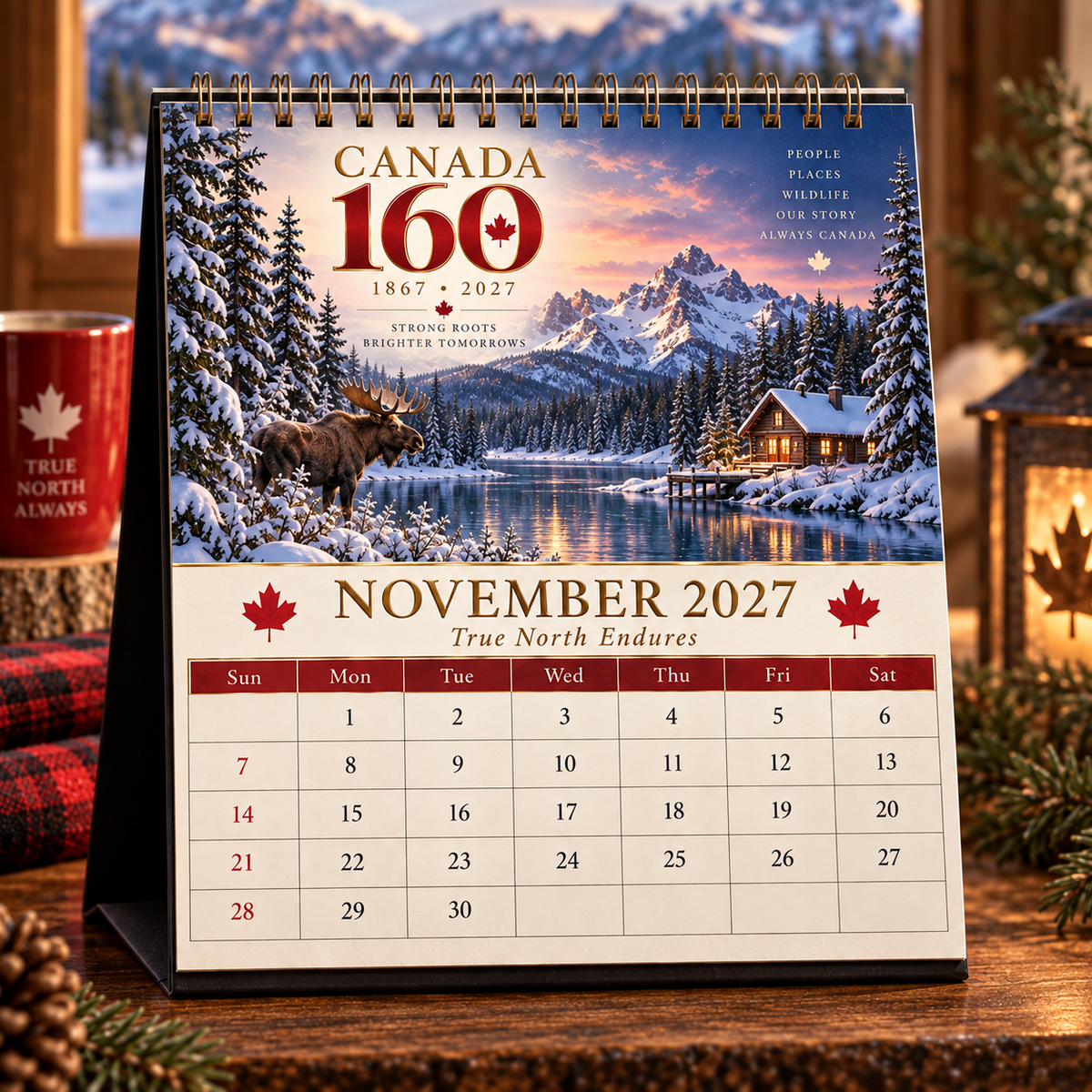 Canada 160 Calendar 2027 🇨🇦 | 12 Scenic Designs Celebrating Canada’s Landscapes, Wildlife & Iconic Places