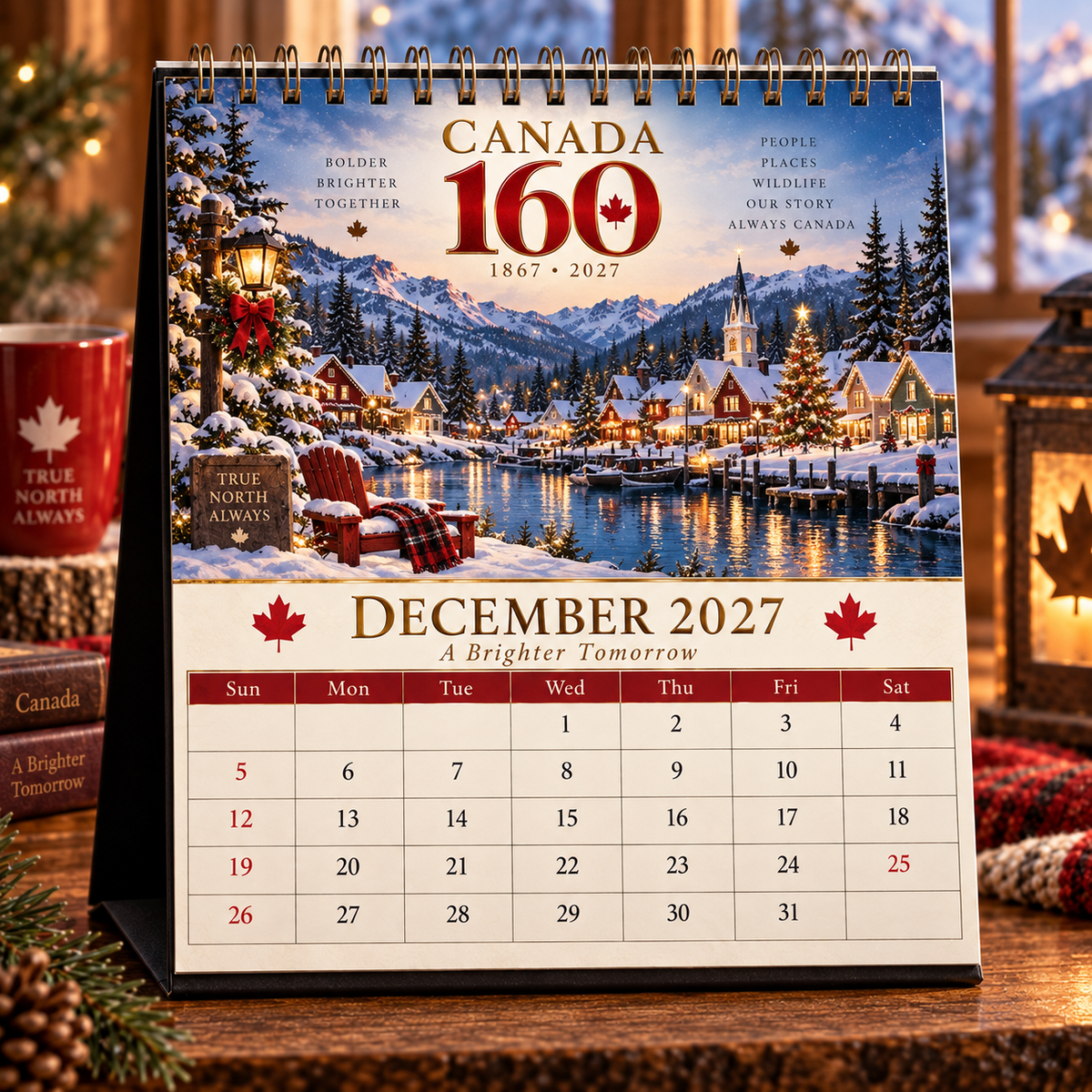 December 2027 Canada 160 Christmas calendar