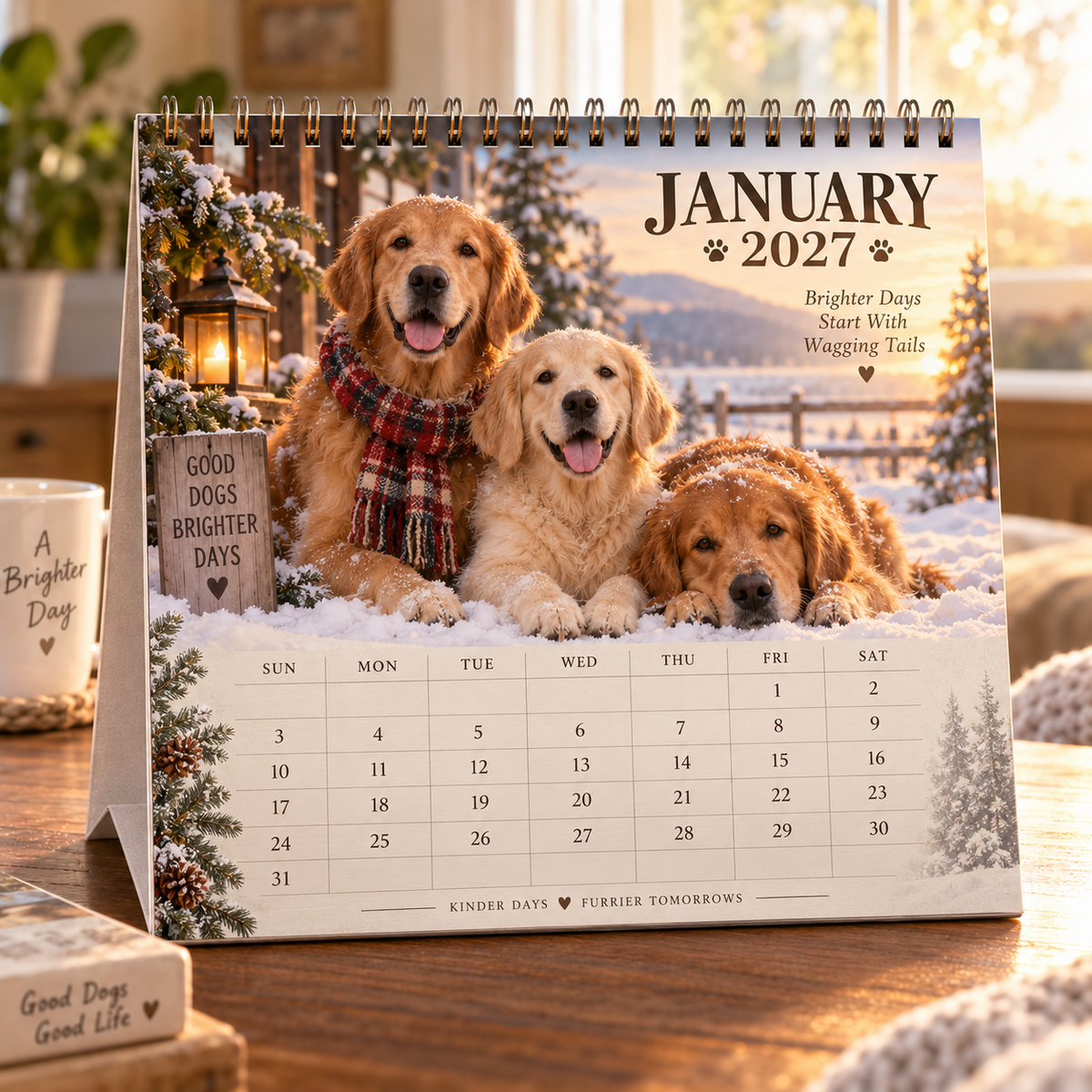 Golden Days 2027 Calendar 🐾 | 12 Months with the Dogs Who Make Life Brighter