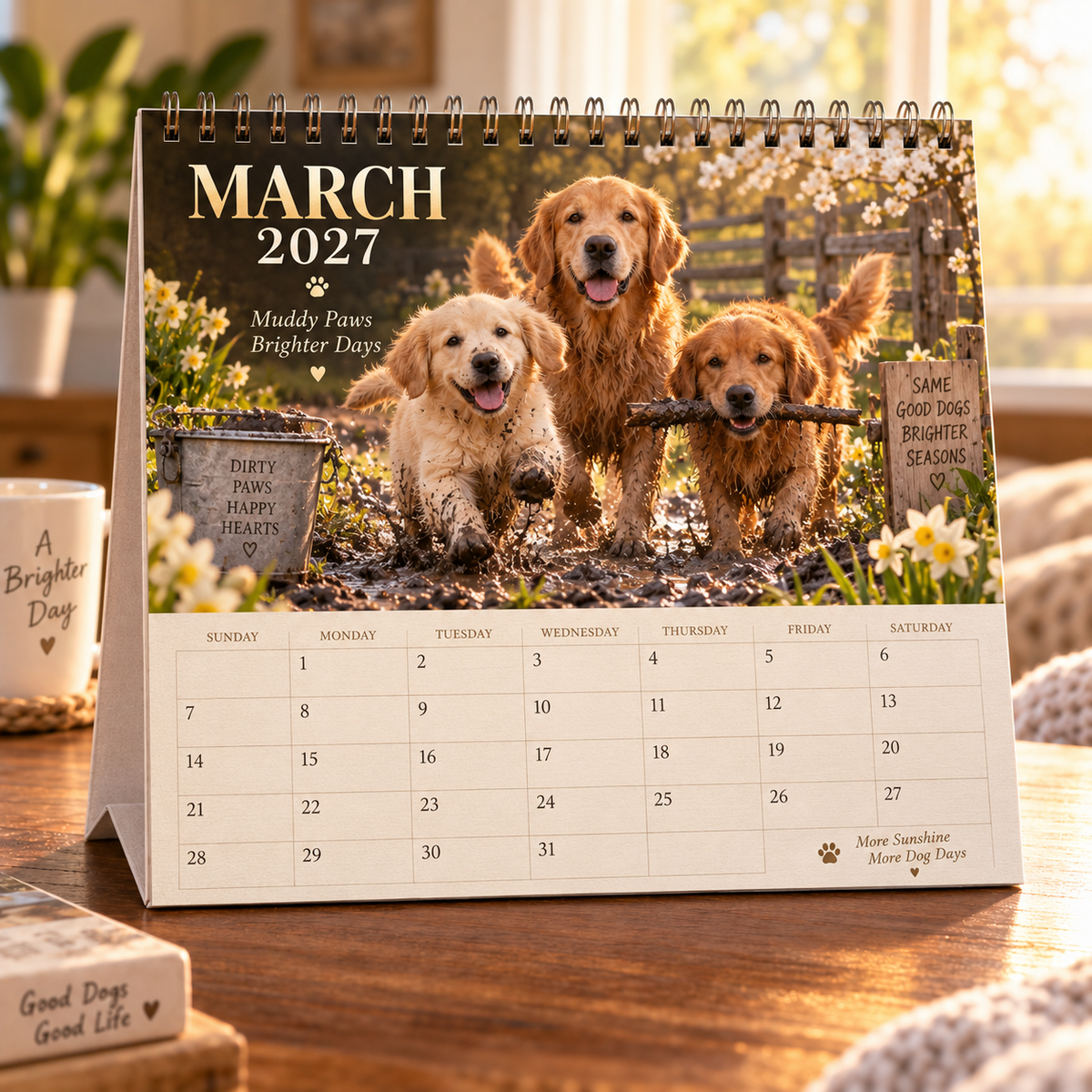 Golden Days 2027 Calendar 🐾 | 12 Months with the Dogs Who Make Life Brighter