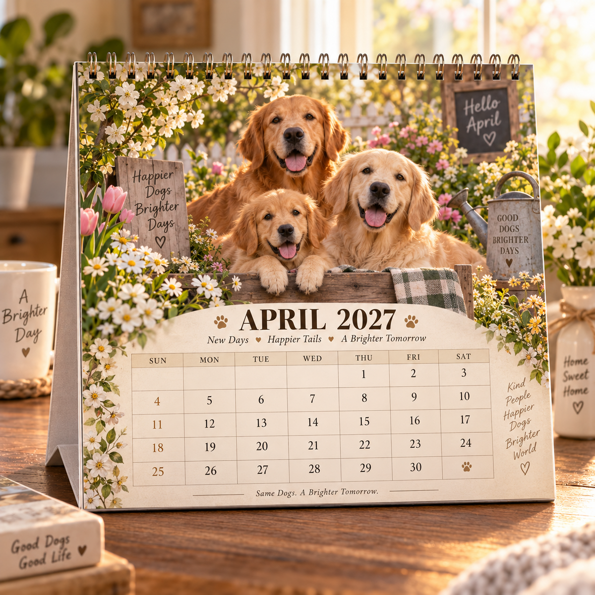 Golden Days 2027 Calendar 🐾 | 12 Months with the Dogs Who Make Life Brighter