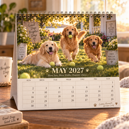 Golden Days 2027 Calendar 🐾 | 12 Months with the Dogs Who Make Life Brighter