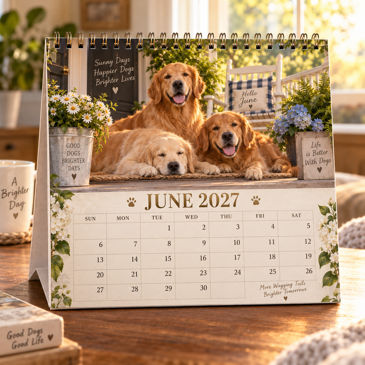 Golden Days 2027 Calendar 🐾 | 12 Months with the Dogs Who Make Life Brighter