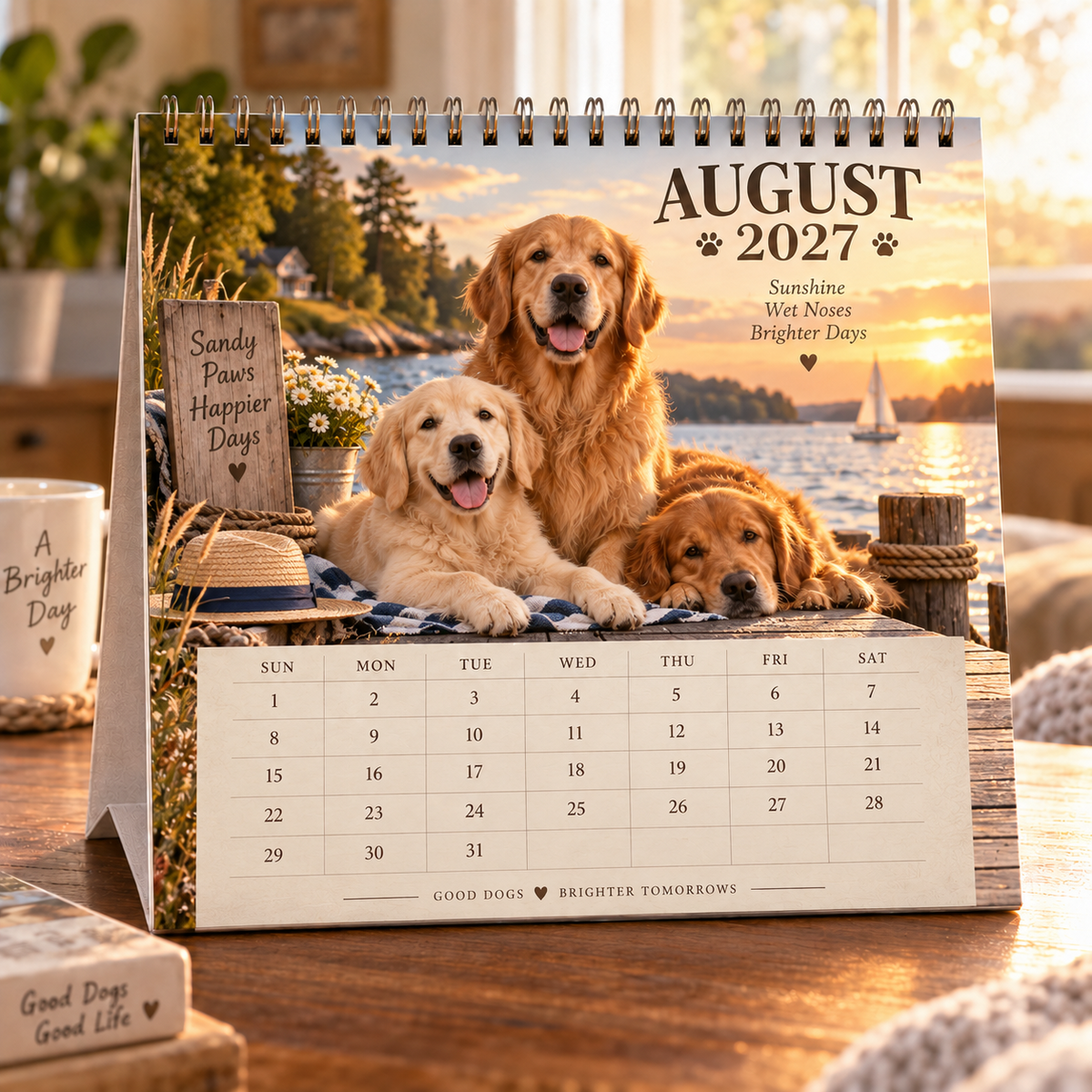 Golden Days 2027 Calendar 🐾 | 12 Months with the Dogs Who Make Life Brighter