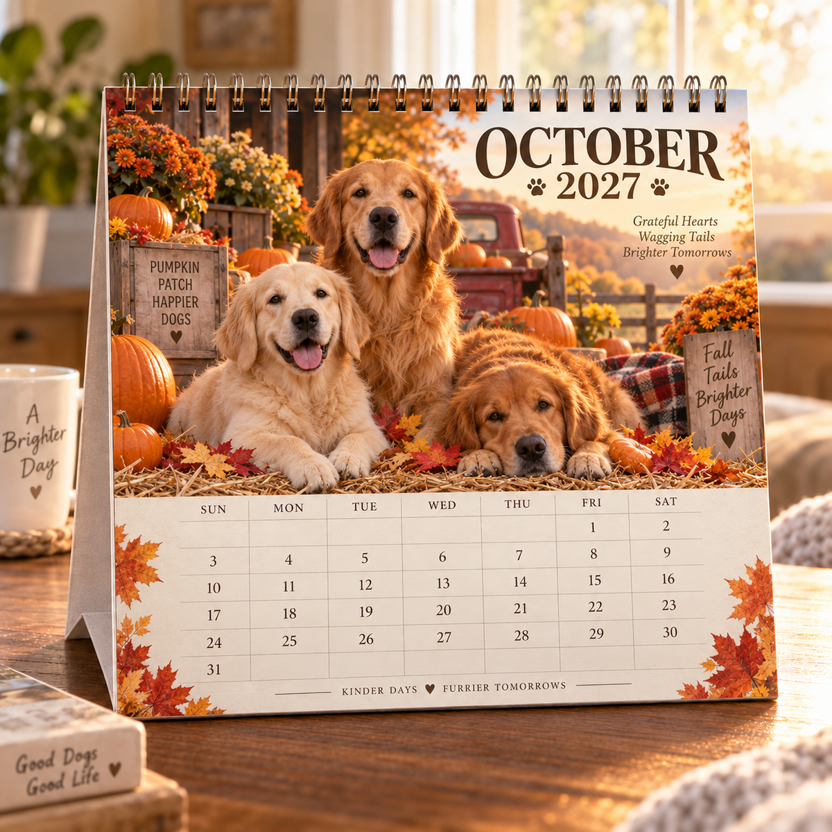 Golden Days 2027 Calendar 🐾 | 12 Months with the Dogs Who Make Life Brighter