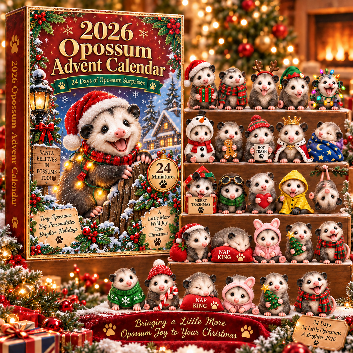 Complete Opossum Advent Calendar personality collection