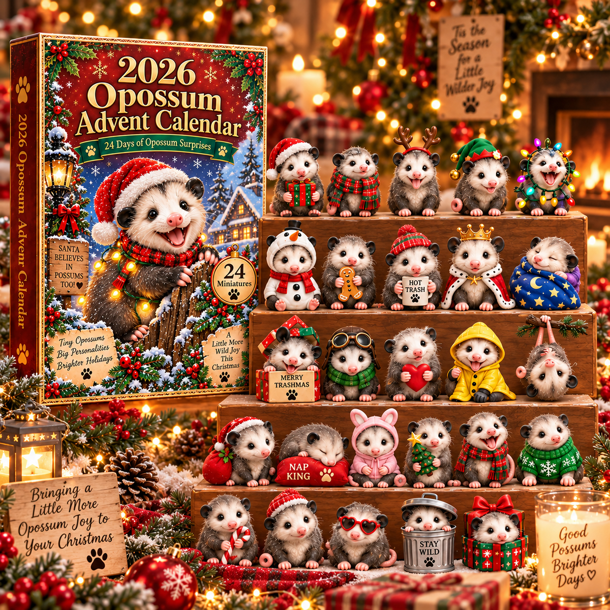 2026 Opossum Advent Calendar 🐾 – 24 Days of Adorable Opossum Collectibles