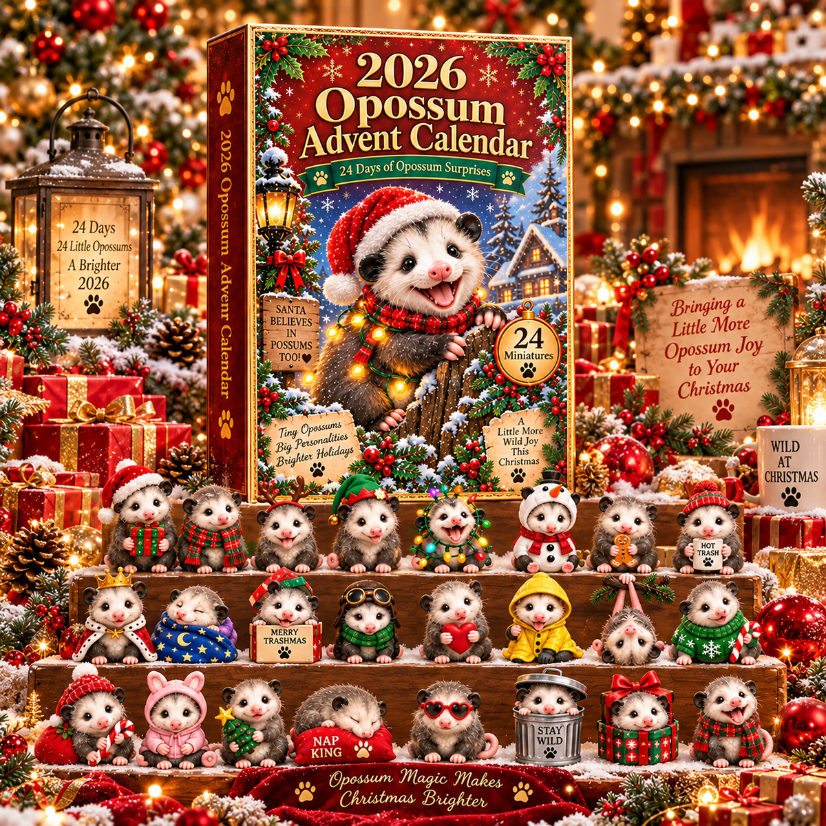 2026 Opossum Advent Calendar 🐾 – 24 Days of Adorable Opossum Collectibles