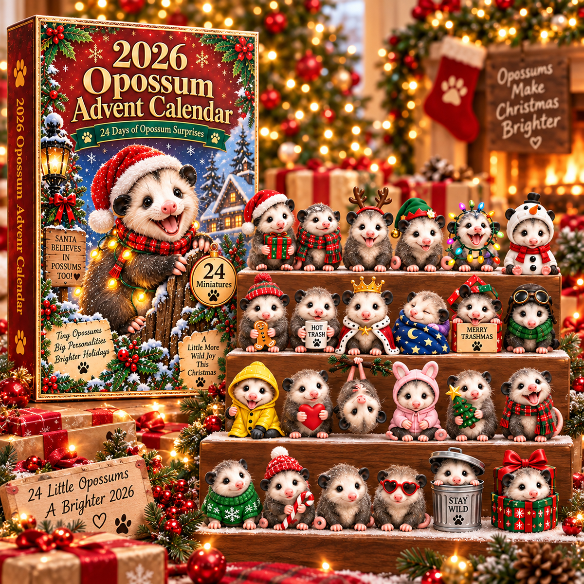 2026 Opossum Advent Calendar 🐾 – 24 Days of Adorable Opossum Collectibles