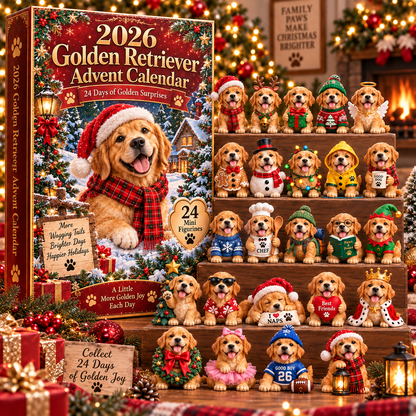 2026 Golden Retriever Advent Calendar 🐾 – 24 Days of Adorable Golden Collectibles