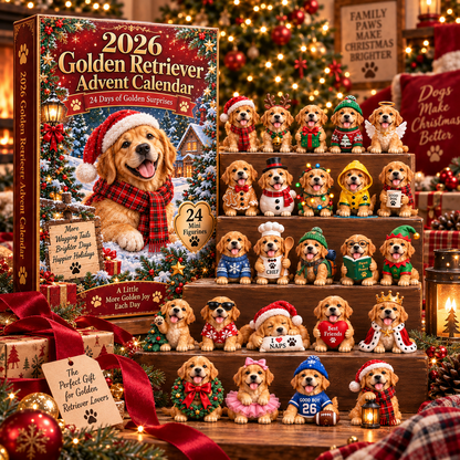 2026 Golden Retriever Advent Calendar 🐾 – 24 Days of Adorable Golden Collectibles