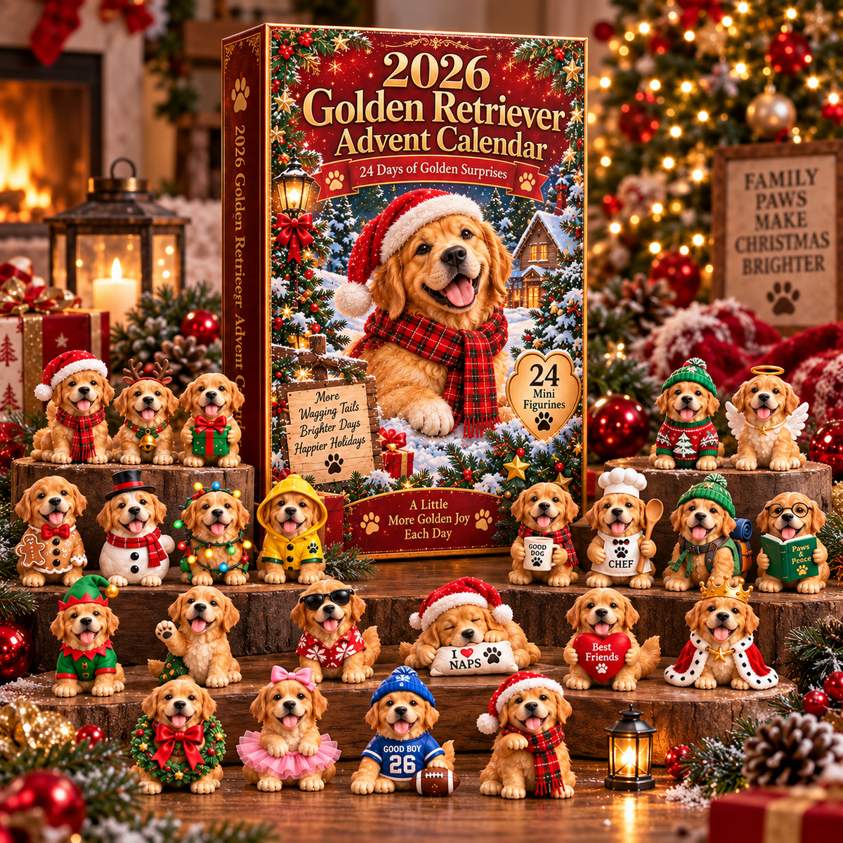 2026 Golden Retriever Advent Calendar 🐾 – 24 Days of Adorable Golden Collectibles