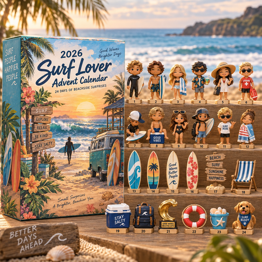2026 Surf Lover Advent Calendar 🏄‍♂️🌊 – 24 Days of Beachside Surprises