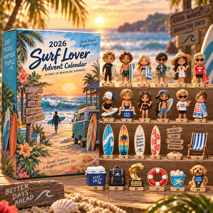 2026 Surf Lover Advent Calendar 🏄‍♂️🌊 – 24 Days of Beachside Surprises