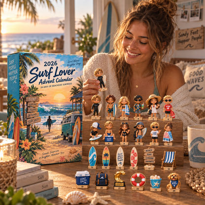 2026 Surf Lover Advent Calendar 🏄‍♂️🌊 – 24 Days of Beachside Surprises