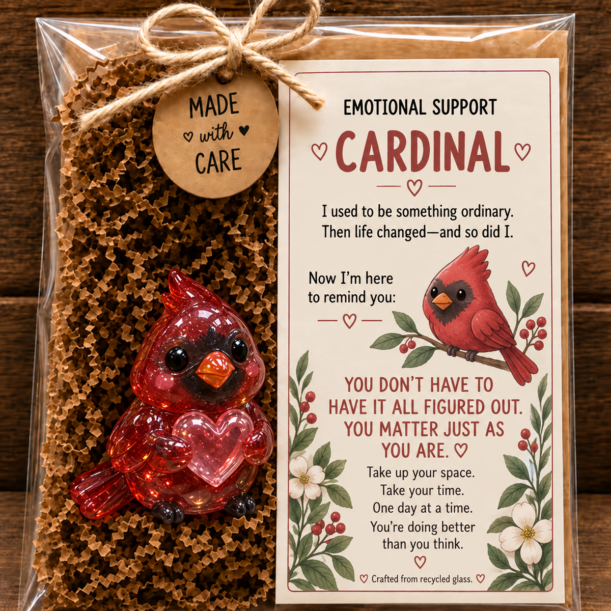 Emotional Support Glass Animal Gift 🐾💕 – A Little Reminder That You Matter