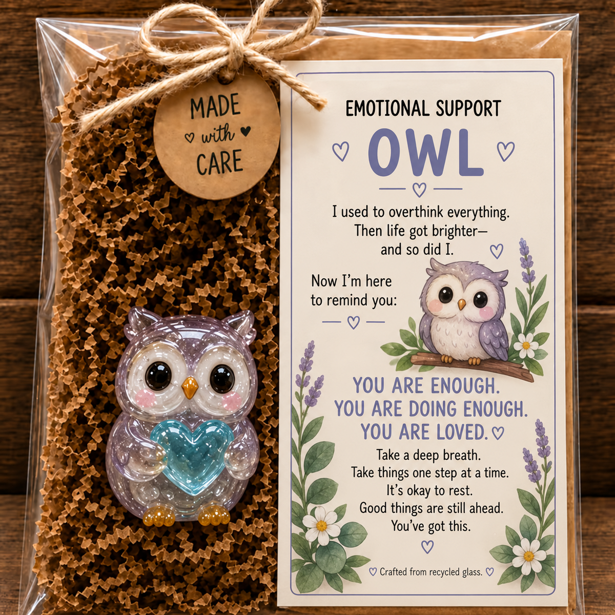 Emotional Support Glass Animal Gift 🐾💕 – A Little Reminder That You Matter