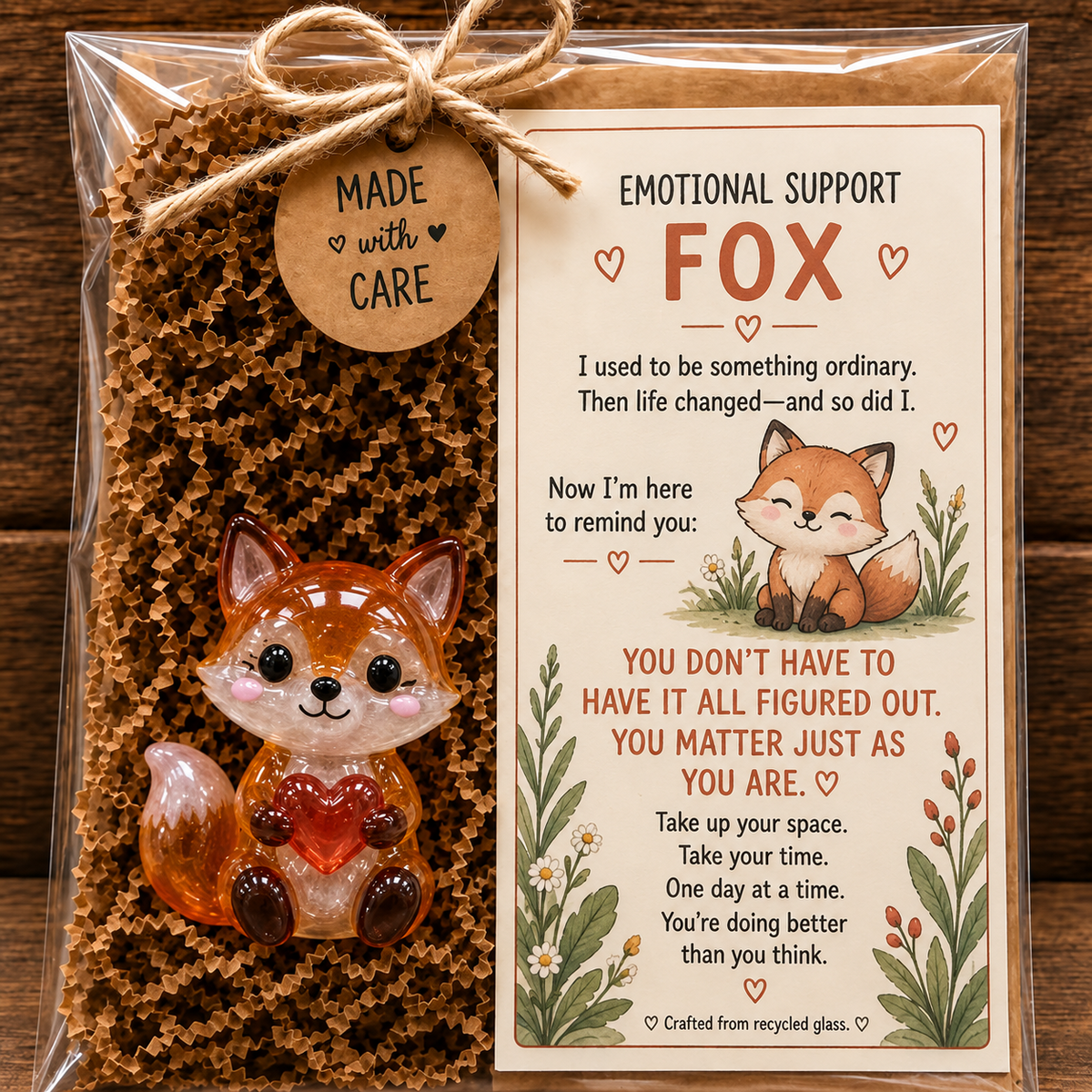 Emotional Support Glass Animal Gift 🐾💕 – A Little Reminder That You Matter