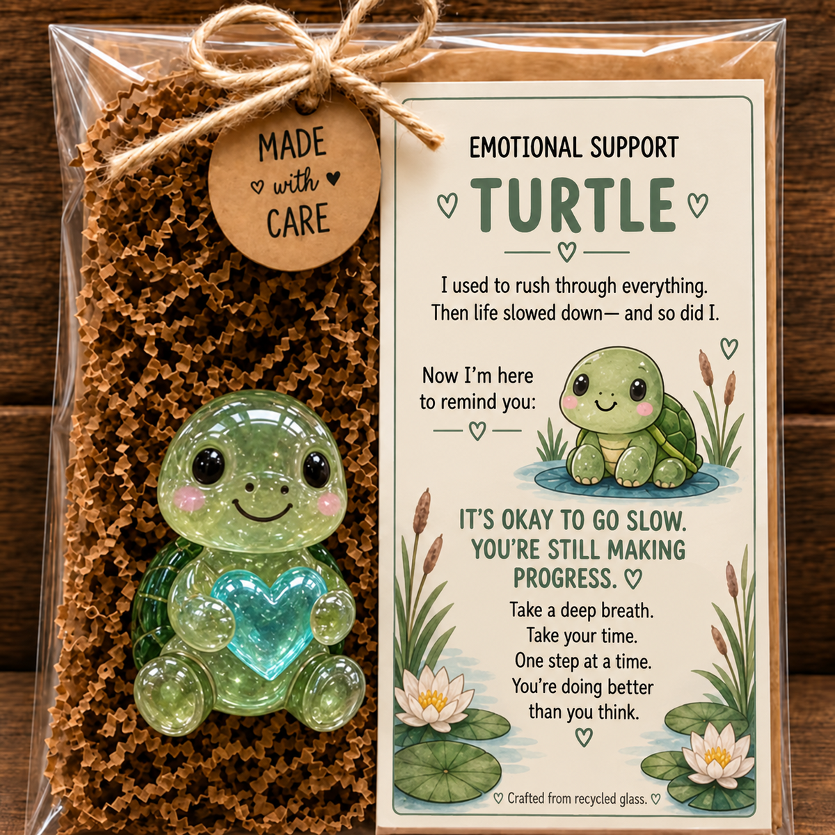 Emotional Support Glass Animal Gift 🐾💕 – A Little Reminder That You Matter