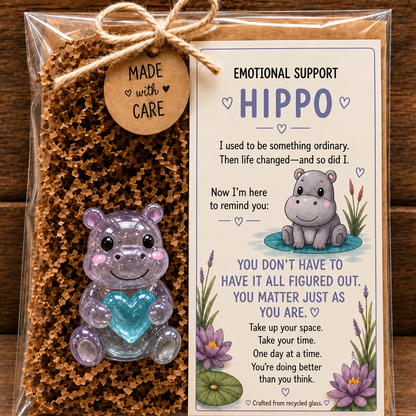 Emotional Support Glass Animal Gift 🐾💕 – A Little Reminder That You Matter