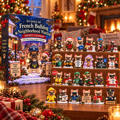 2026 French Bulldog Neighborhood Watch Advent Calendar 🐶🔎 – 24 Days of Neighborhood Surprises