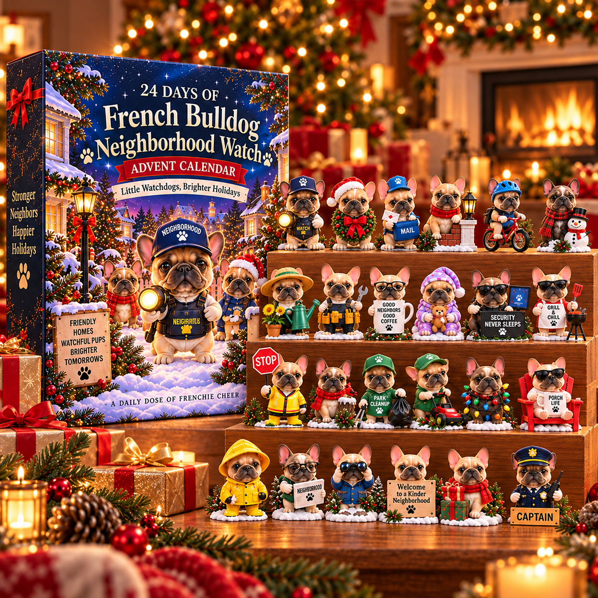 2026 French Bulldog Neighborhood Watch Advent Calendar 🐶🔎 – 24 Days of Neighborhood Surprises