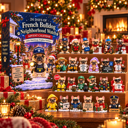 2026 French Bulldog Neighborhood Watch Advent Calendar 🐶🔎 – 24 Days of Neighborhood Surprises