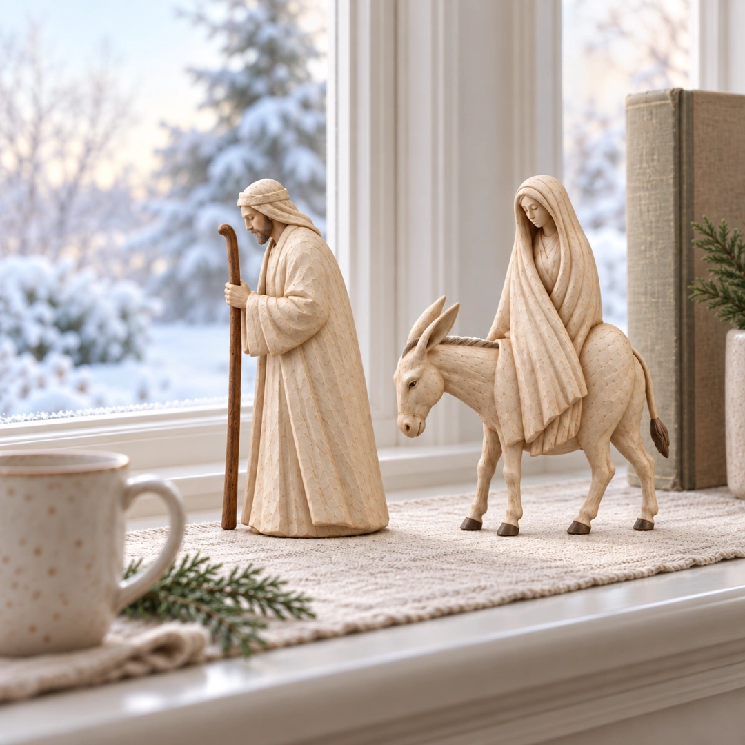 Journey to Bethlehem Nativity Figurine Set