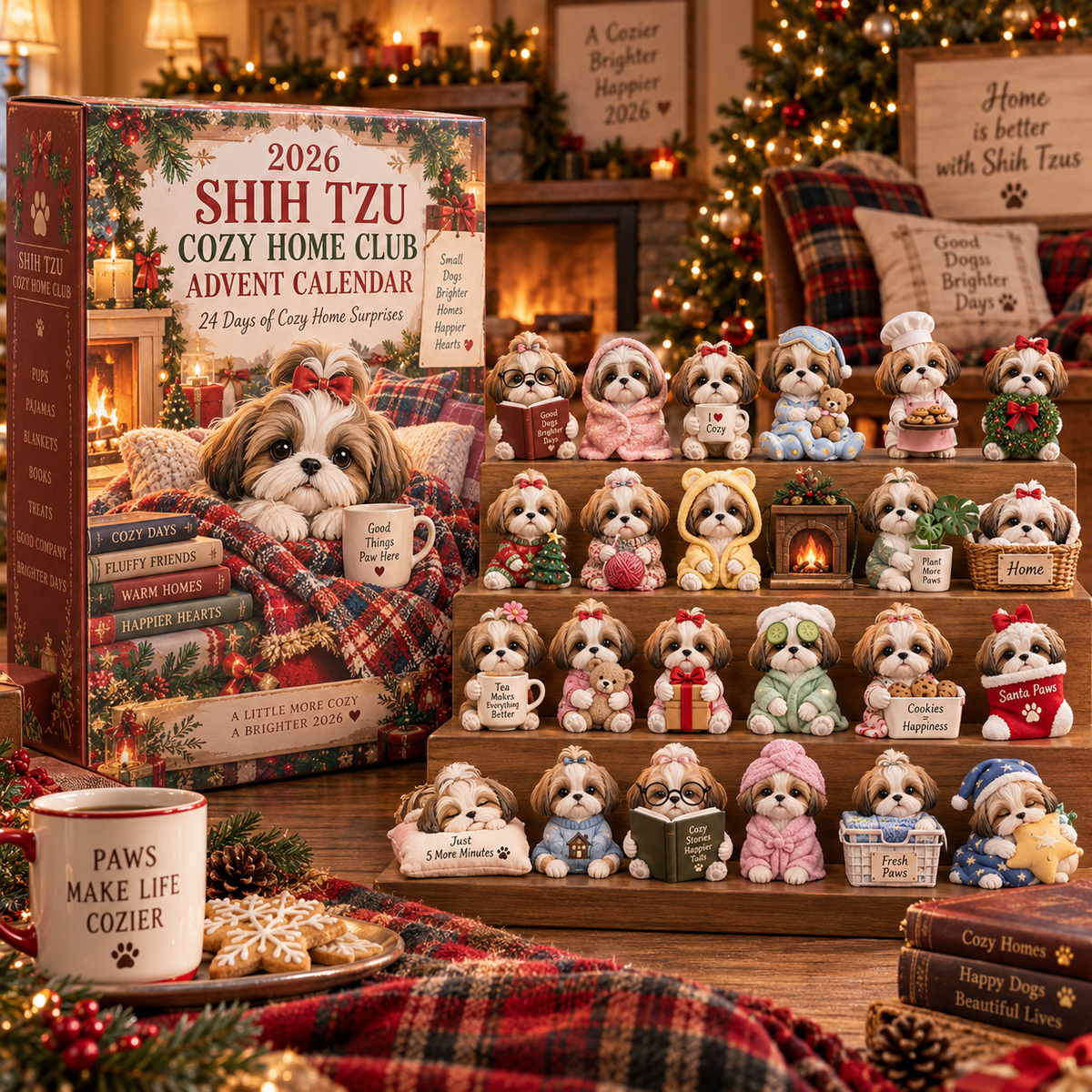 2026 Shih Tzu Cozy Home Club Advent Calendar 🏡🐾 – 24 Days of Cozy Surprises