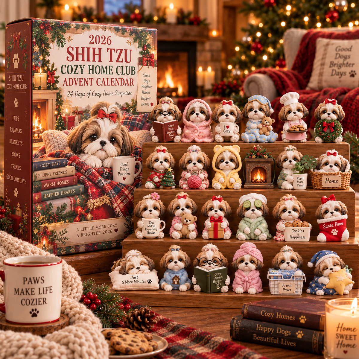 2026 Shih Tzu Cozy Home Club Advent Calendar 🏡🐾 – 24 Days of Cozy Surprises
