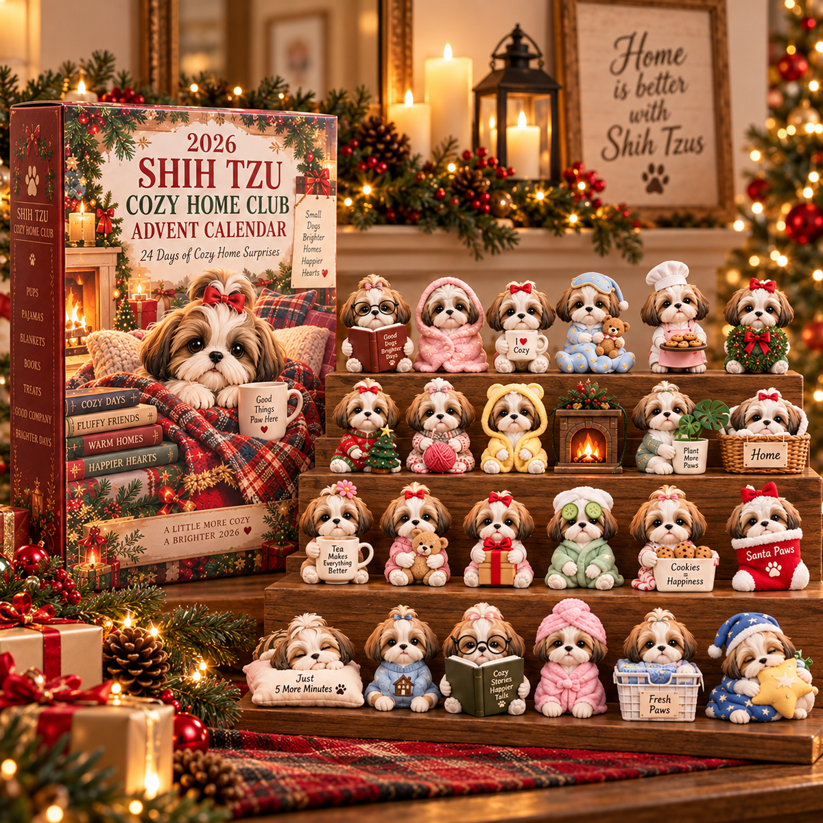 2026 Shih Tzu Cozy Home Club Advent Calendar 🏡🐾 – 24 Days of Cozy Surprises