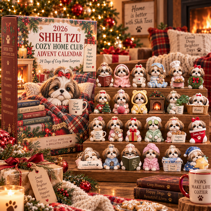 2026 Shih Tzu Cozy Home Club Advent Calendar 🏡🐾 – 24 Days of Cozy Surprises
