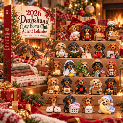 2026 Dachshund Cozy Home Club Advent Calendar 🏡🐾 – 24 Days of Cozy Surprises