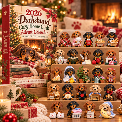 2026 Dachshund Cozy Home Club Advent Calendar 🏡🐾 – 24 Days of Cozy Surprises