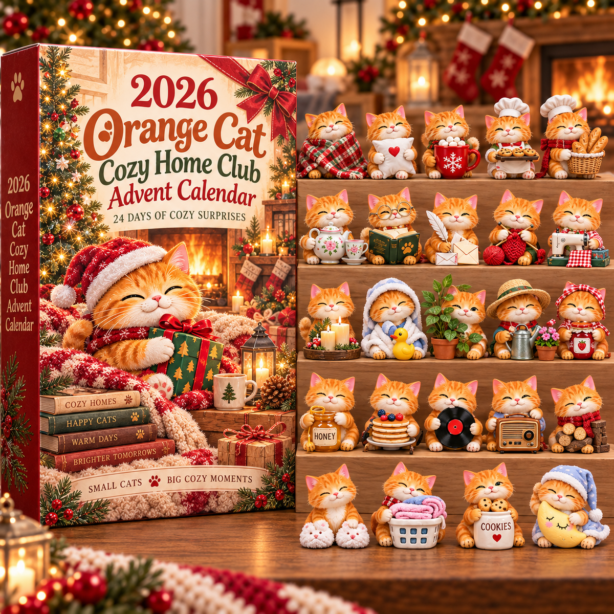 2026 Orange Cat Cozy Home Club Advent Calendar 🏡🐈 – 24 Days of Cozy Surprises